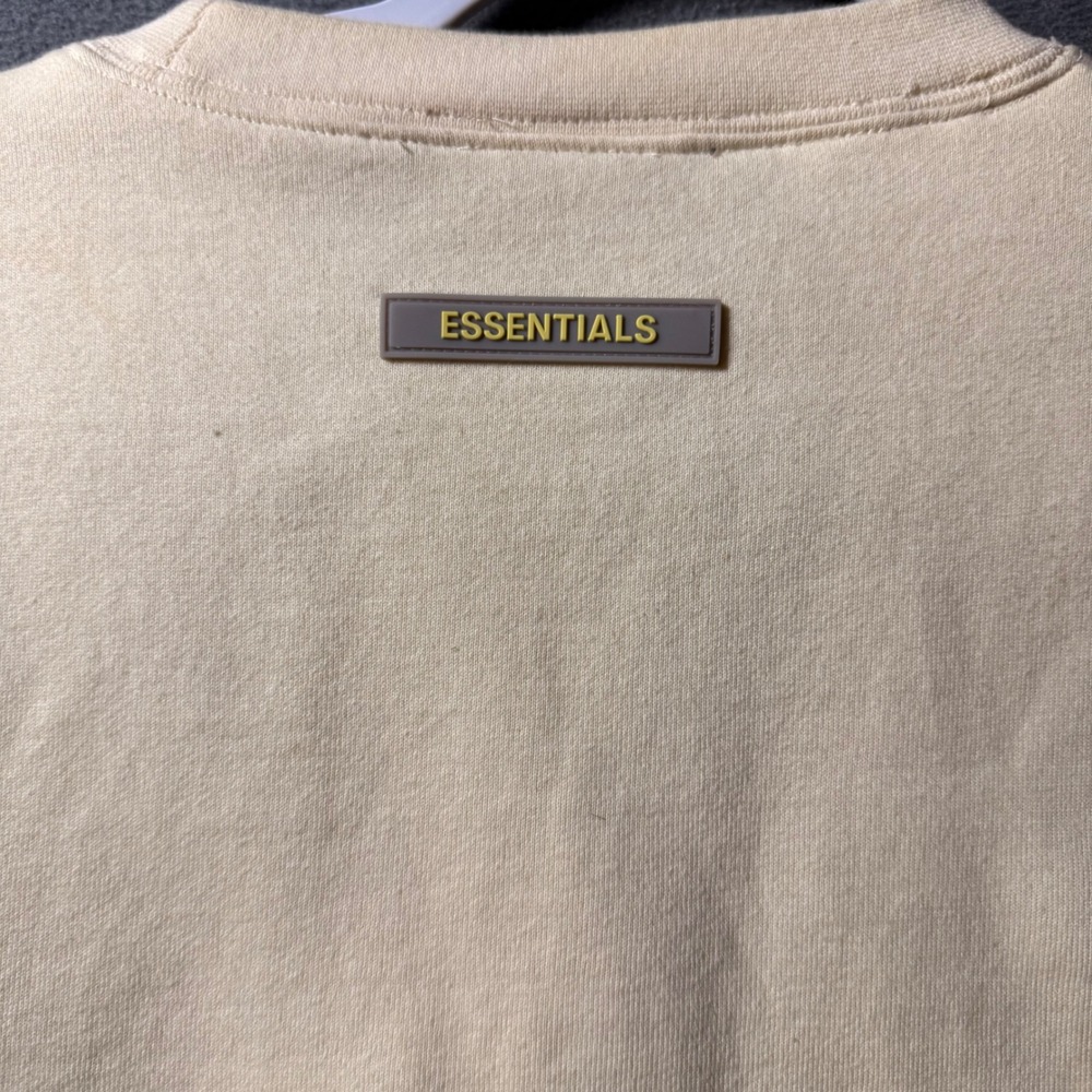 Fear of God Essentials Crewneck Sweatshirt Yellow Buttercream Logo XL - Picture 5 of 7